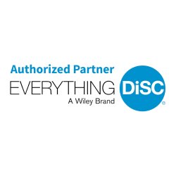 Everything DiSC Authorized Partner badge from Wiley, signifying certification to deliver DiSC-based leadership and communication training.