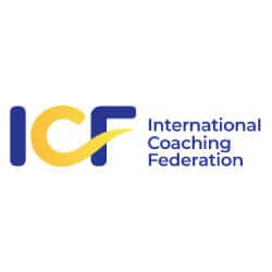 Logo for the International Coaching Federation, representing global accreditation and professional standards in coaching.